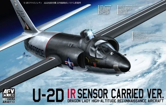 AFV Club Aircraft 1/48 U2D IR Sensor Carried Ver Dragon Lady High Altitude Recon Aircraft Kit
