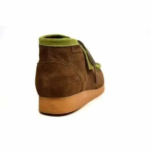 British Walkers New Castle Wallabee Boots Men's Forest Green and Olive Suede