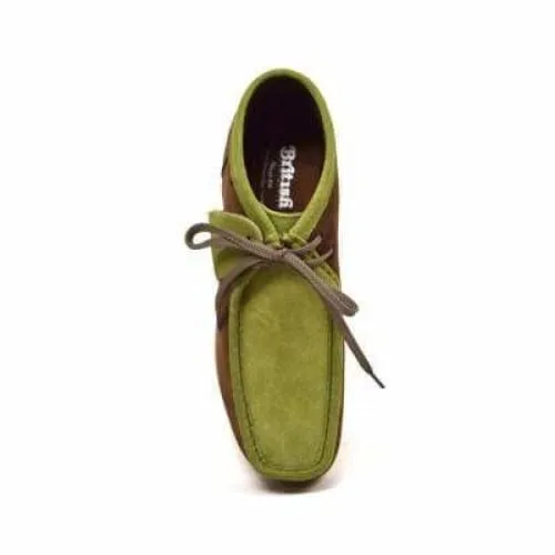 British Walkers New Castle Wallabee Boots Men's Forest Green and Olive Suede