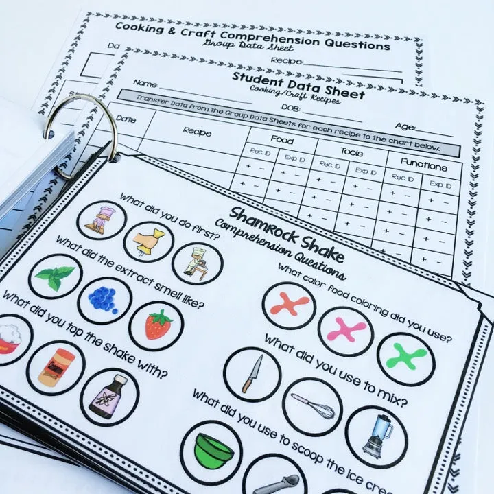 Cooking & Craft Visual Recipe Pack | 50 RECIPES | Speech Therapy | Hands-On Learning