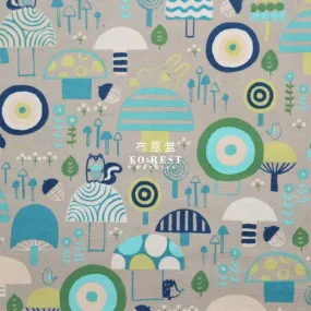 cotton - Mushroom Mountain fabric Gray
