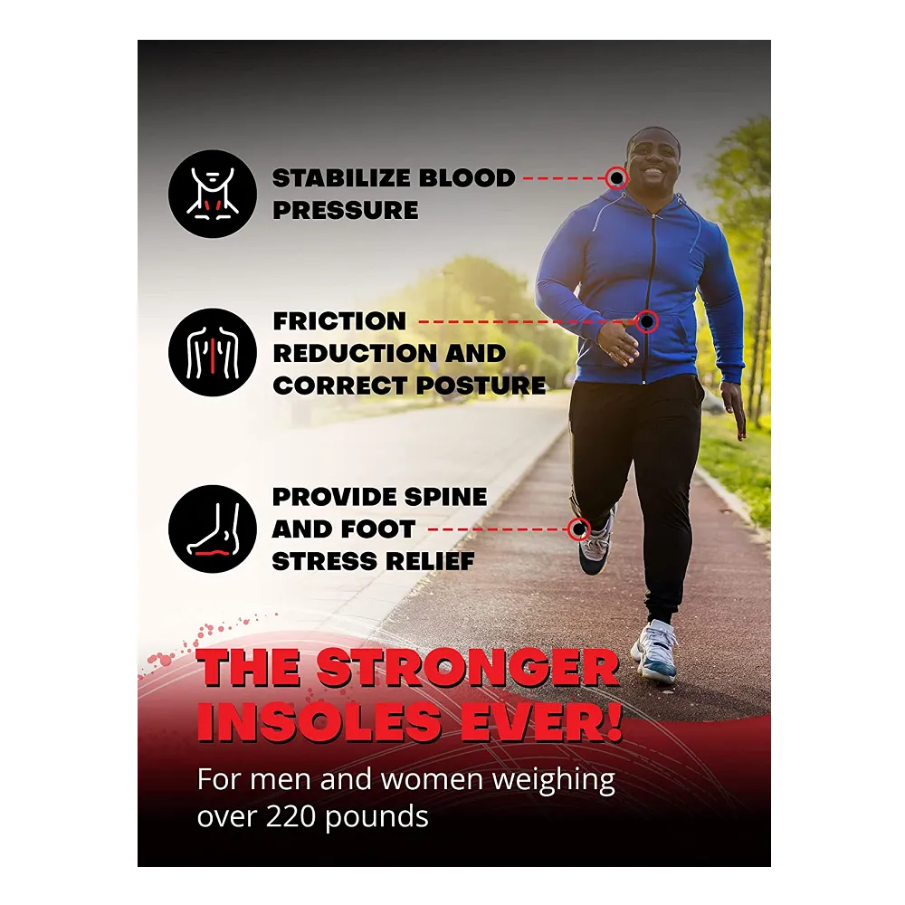 Cruvheal 220 lbs Strong Arch Support Insoles and Work Comfort Orthotic Insoles