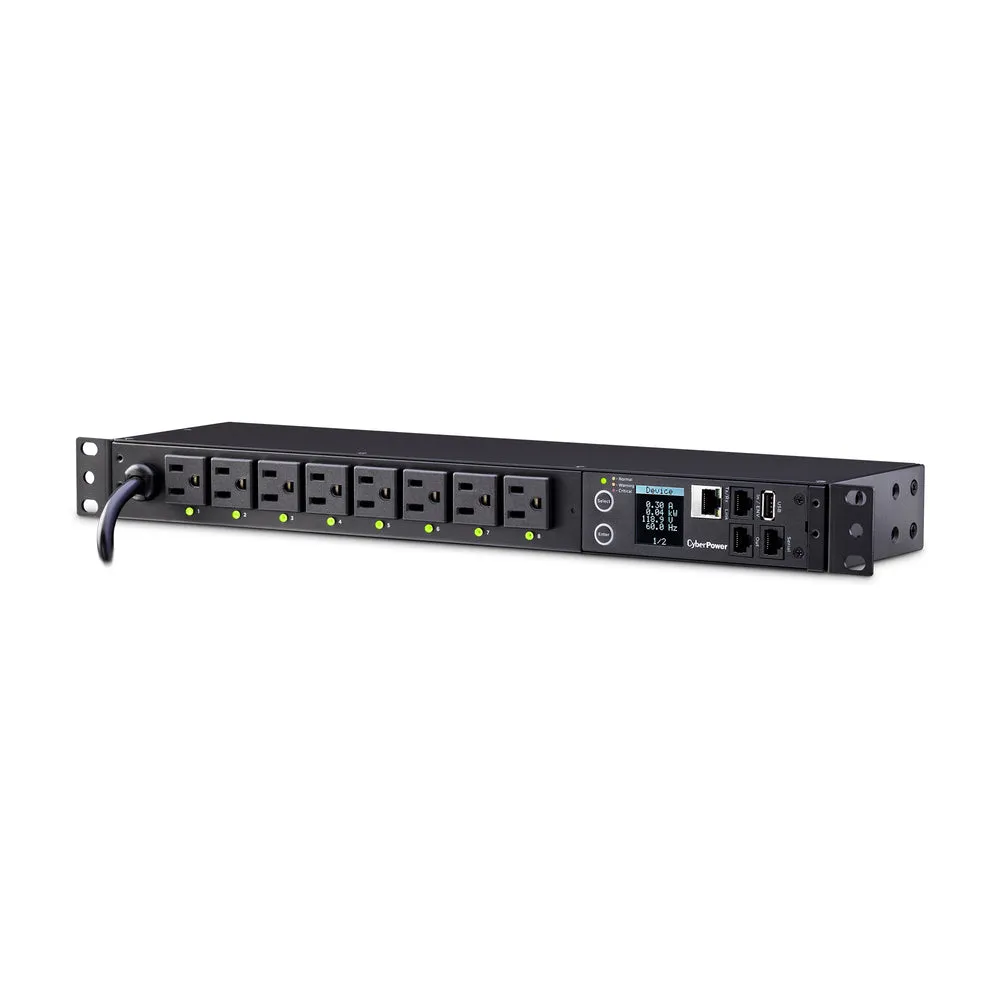 Cyberpower Systems Usa Inc. Pdu41001 120V 8 Outlet Nema 12Ft Cord 1U 3Yr Wty