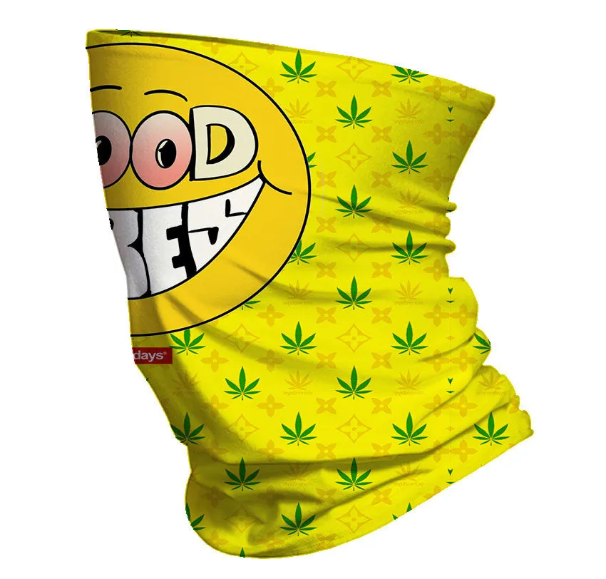 Happy Face Good Vibes Neck Gaiter
