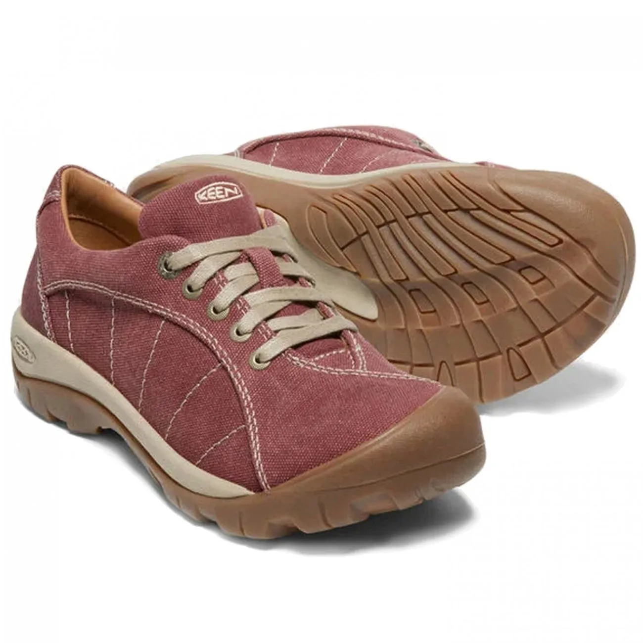 Keen Presidio Canvas Womens Red Plaza Taupe