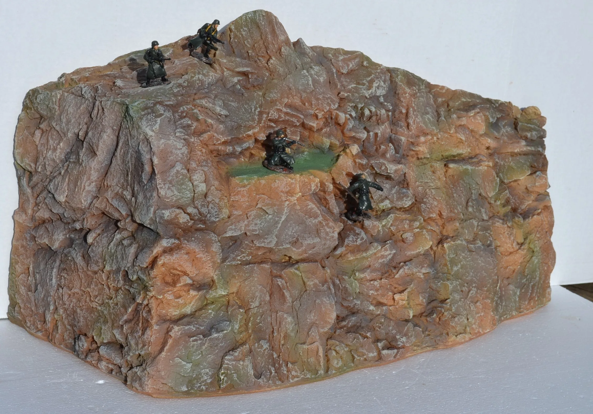 Large Painted Multi-scale Mountain Sheer Rock Cliff Diorama Piece #881