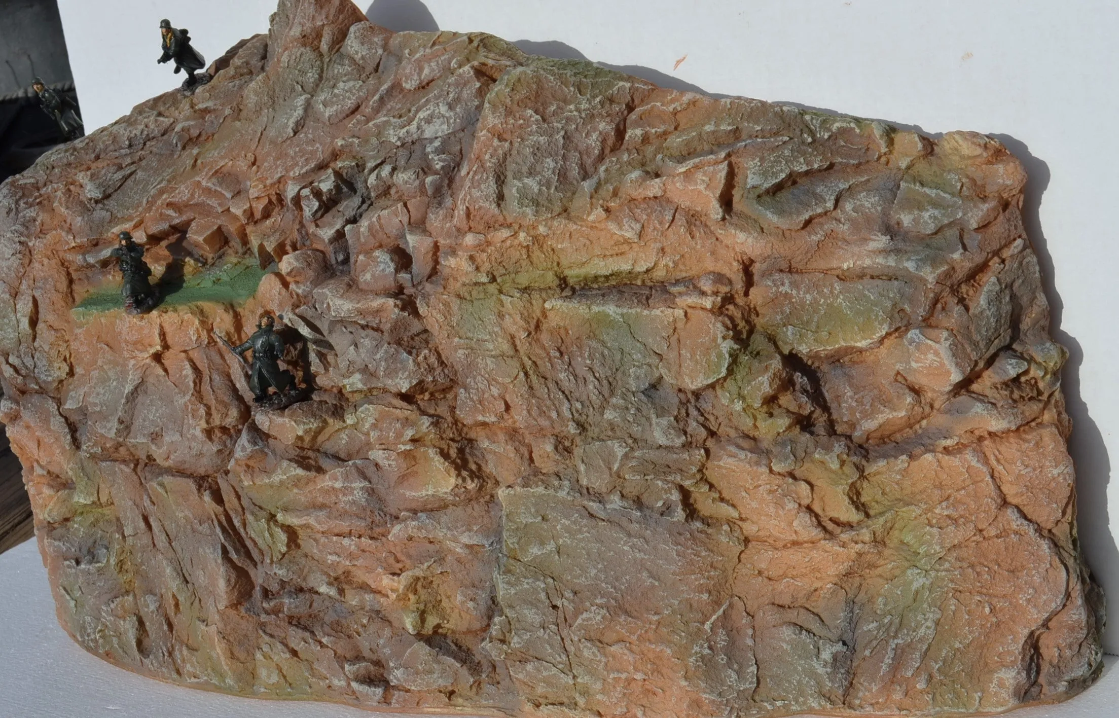 Large Painted Multi-scale Mountain Sheer Rock Cliff Diorama Piece #881