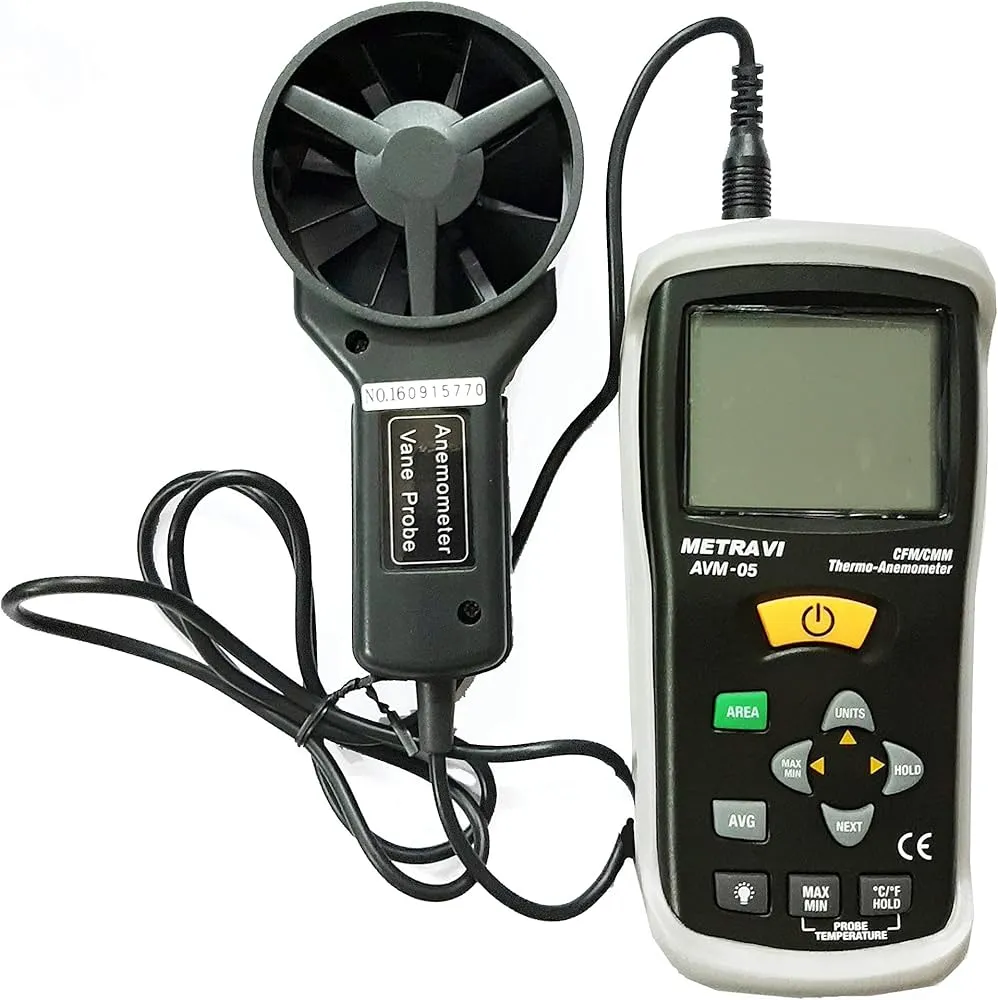 Metravi AVM-05 Thermo Anemometer with CMM and CFM