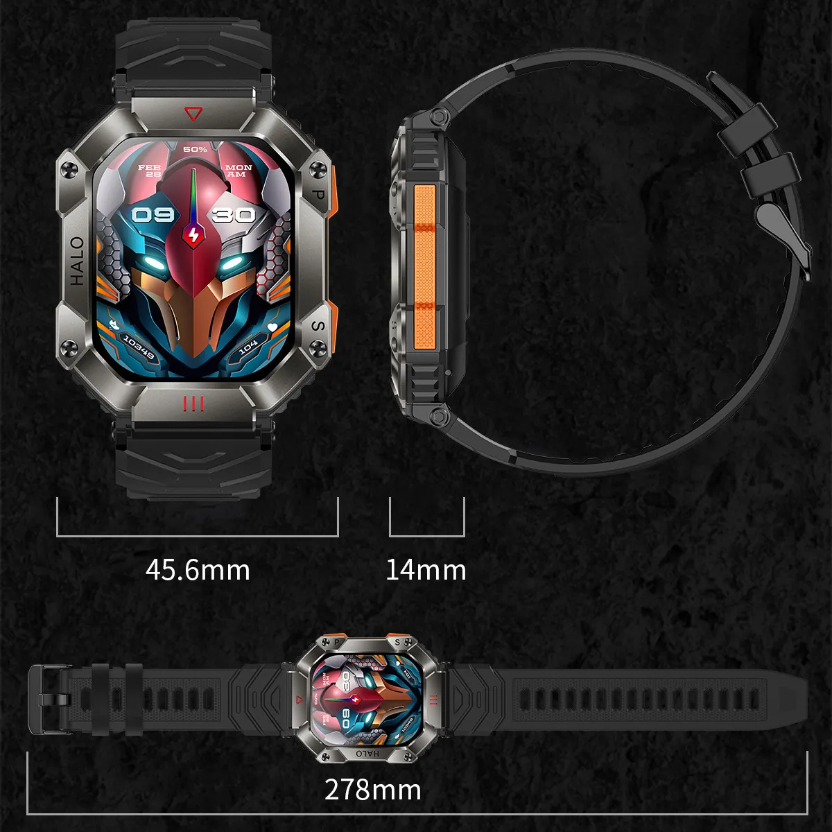 New Waterproof Outdoor Smartwatch with Bluetooth Call, Compass, Real-time Barometer and Altitude Detection