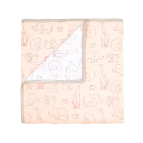 Pink Soft Dohar Blanket For Babies | Cotton | 42 x 42 Inches
