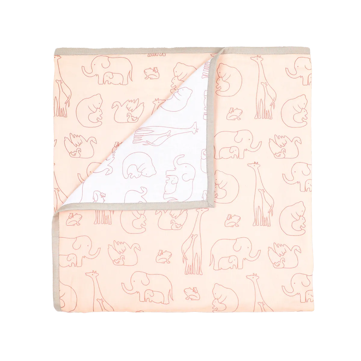 Pink Soft Dohar Blanket For Babies | Cotton | 42 x 42 Inches