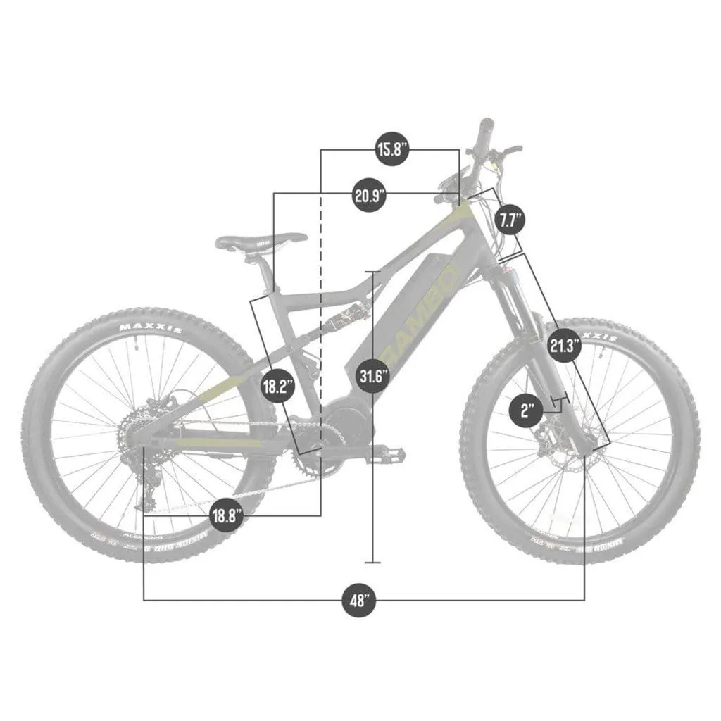 RAMBO The Rampage 1000W 48V Full Suspension Cruiser Electric Bike