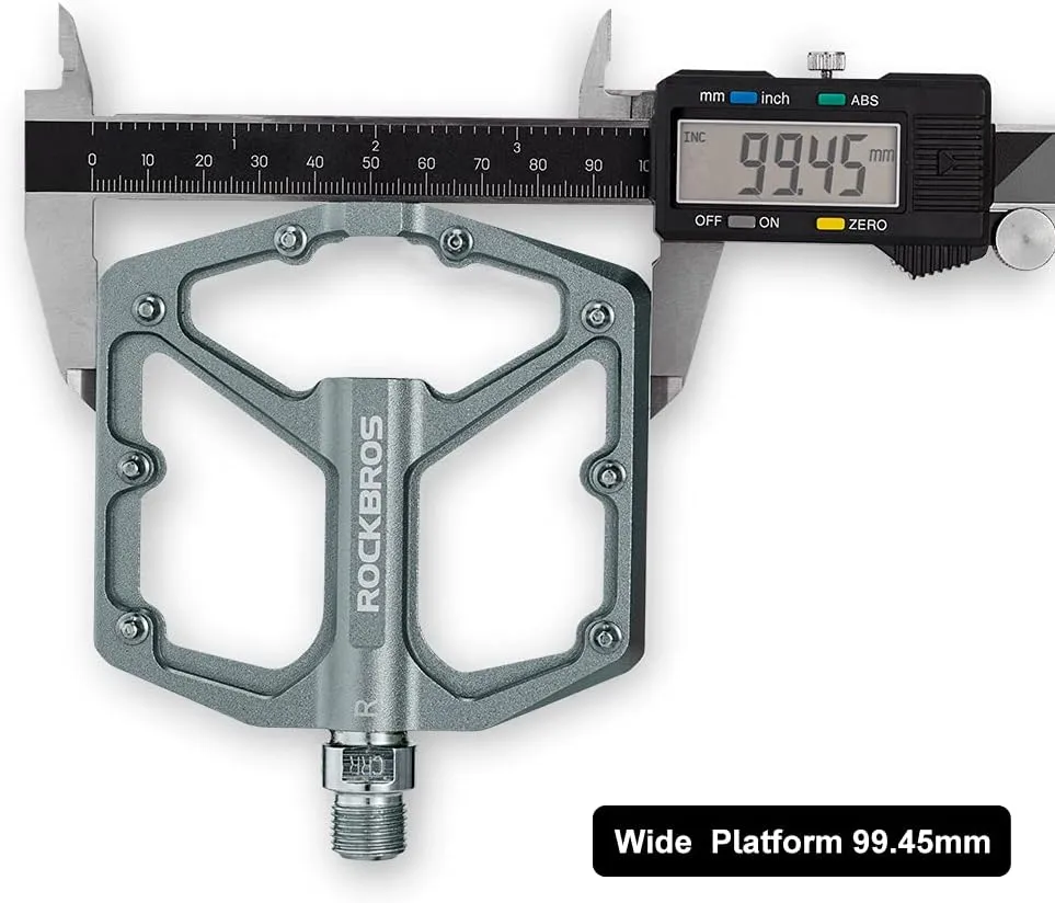 ROCKBROS Bike Pedals Lightweight Aluminum Platform 9/16'' Sealed Bearing