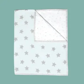 Sleepy Star Blue Soft Dohar Blanket For Babies | Nursery Essential | Cotton