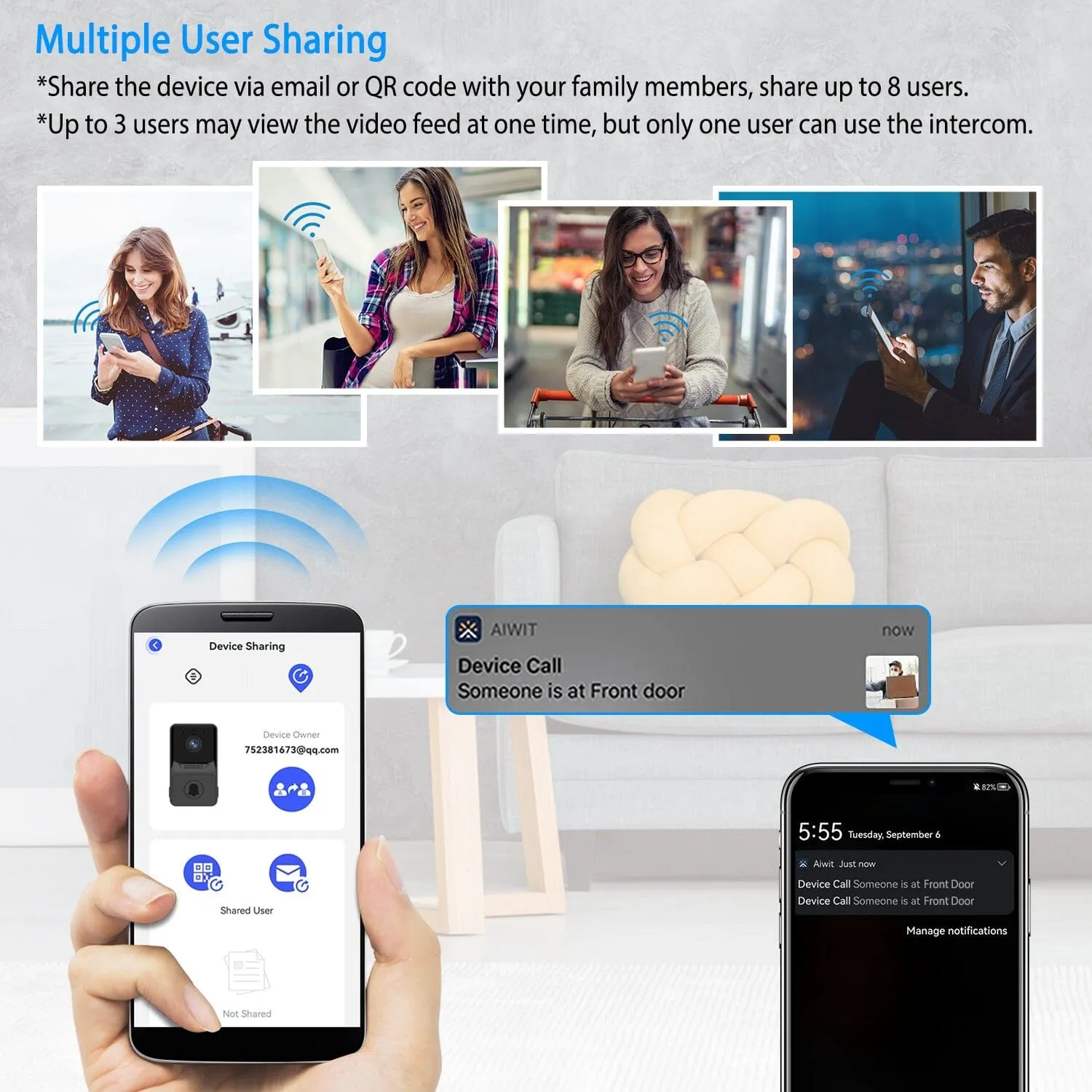 Smart Wireless WiFi Ring Doorbell