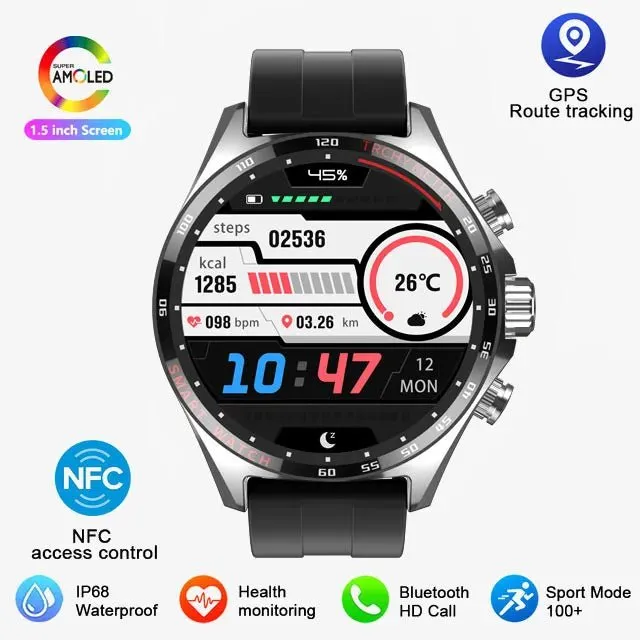 Sports GPS Smart Watch Men Bluetooth Call HD Smartwatch