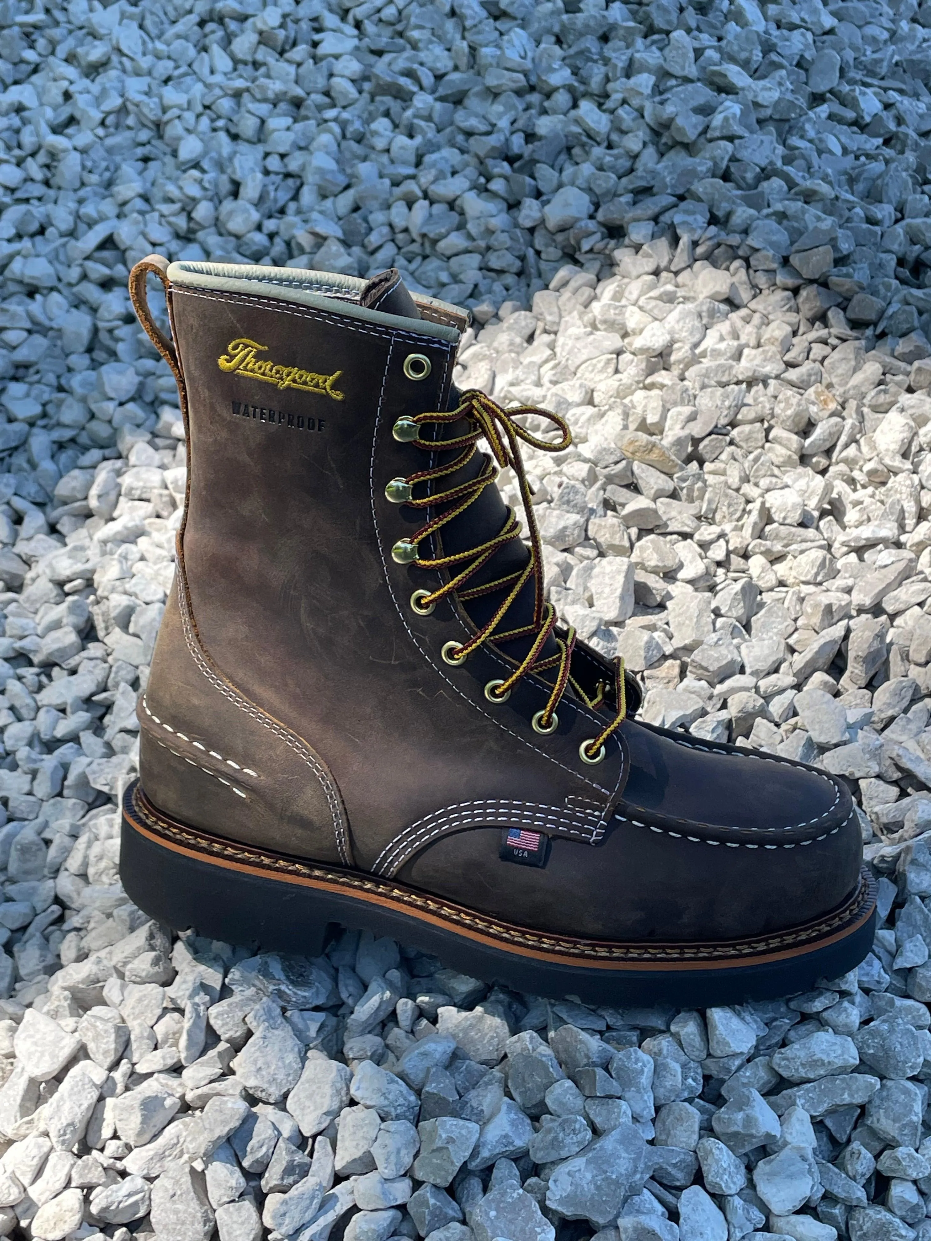 Thorogood Men's MAXWear90™  8″ Crazyhorse Waterproof Moc Toe Work Boot 814-3890