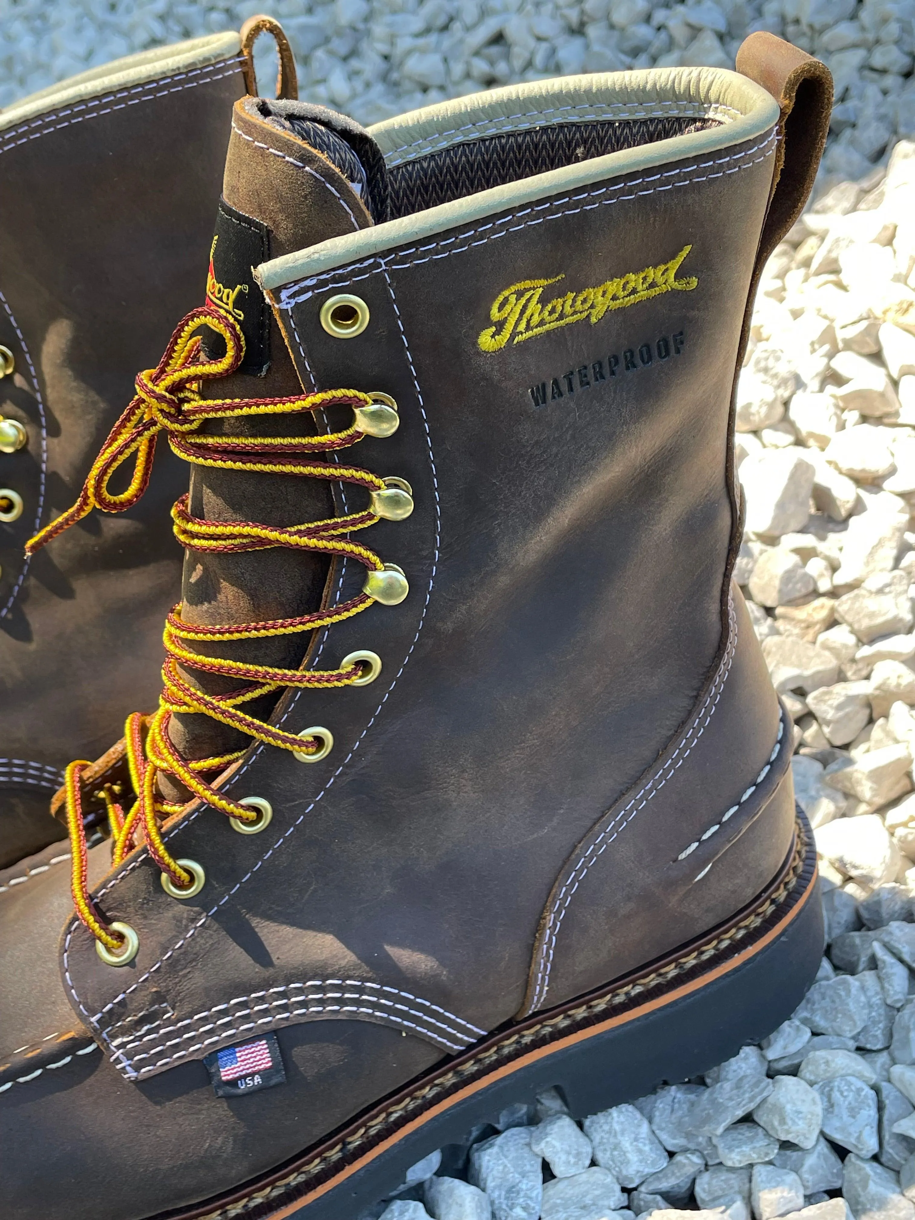 Thorogood Men's MAXWear90™  8″ Crazyhorse Waterproof Moc Toe Work Boot 814-3890