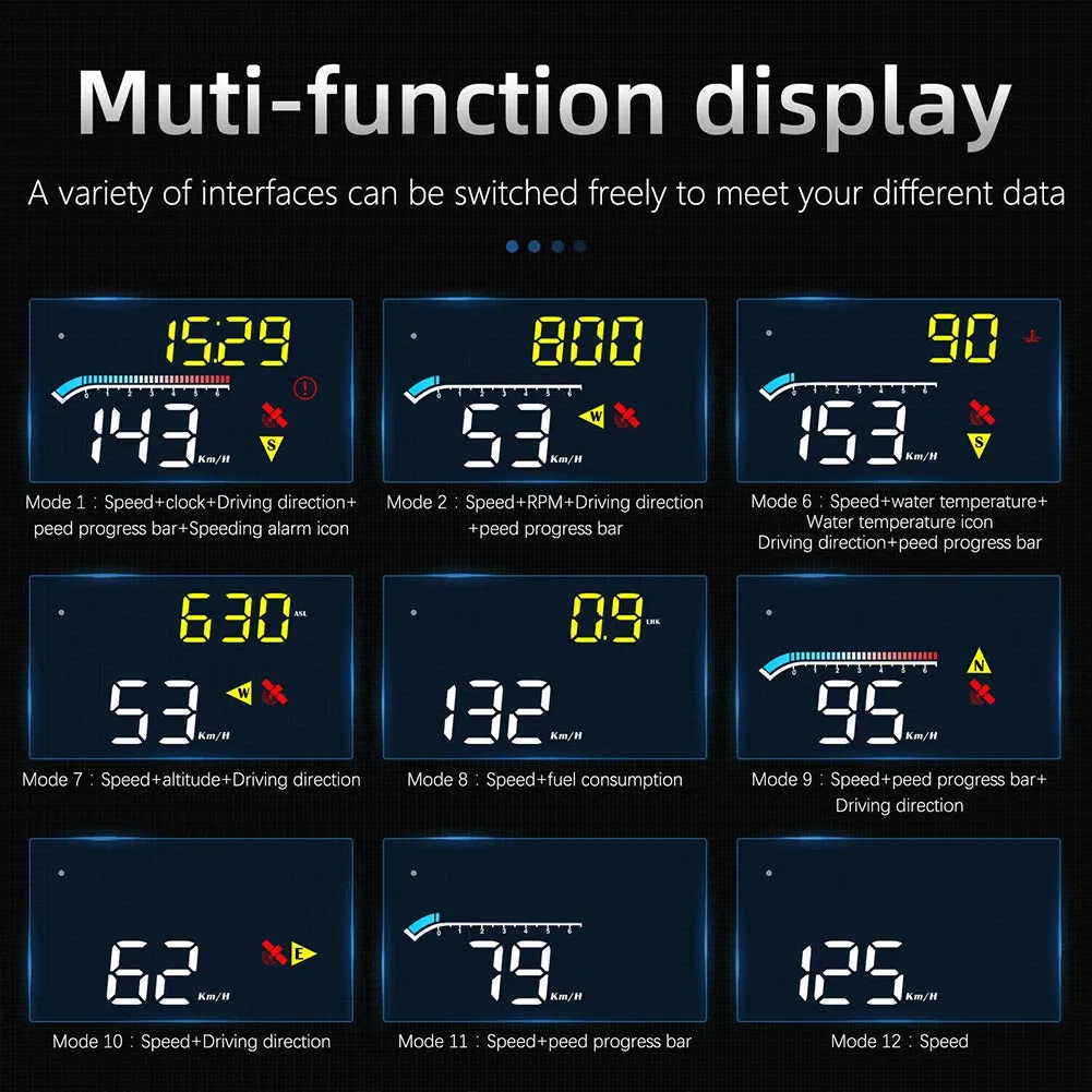 US M17 Intelligent  Car  Display OBD Universal Windshield Speed