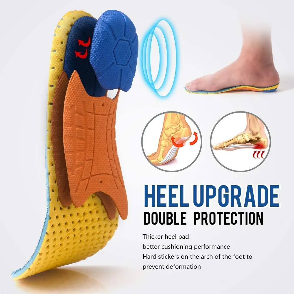 XINIFOOT 2 Pairs Professional Plantar Fasciitis Shoe Insoles Running Insoles High Elastic Cushioning